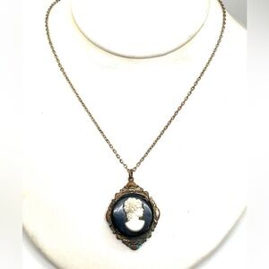 Antique Cameo Locket Necklace